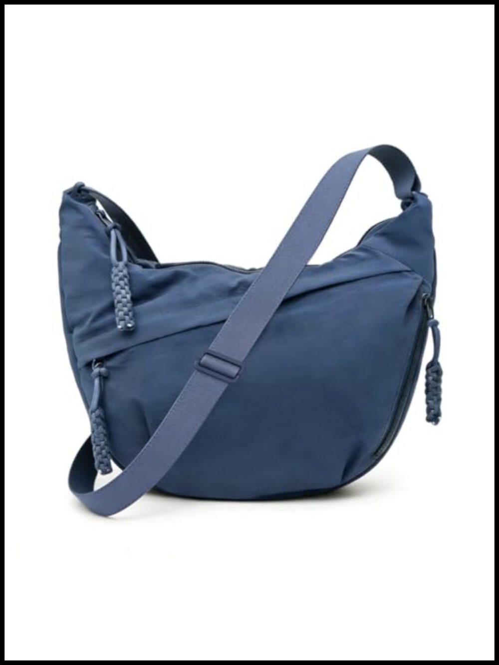 Nylon Crescent Crossbody Bag Half Moon Shoulder Purse Large Capacity Travel